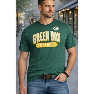 Green Bay Packers Mens 2XL Green NFL Team Apparel Football T-Shirt NWT